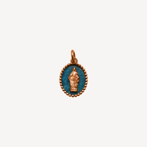 MEDAILLE VIERGE MARIE BLEU FONCE (PETITE)